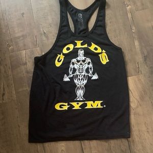 Men’s gold gym y back tank